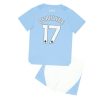 Kevin De Bruyne #17 Manchester City Hjemmebanesæt Børn 2023-24 Kort ærmer + korte bukser