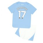 Kevin De Bruyne #17 Manchester City Hjemmebanesæt Børn 2023-24 Kort ærmer + korte bukser