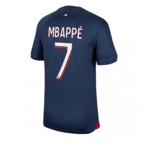 Kylian Mbappe #7 Paris Saint-Germain PSG Hjemmebanetrøje 2023-24 Herrer Kort ærmer