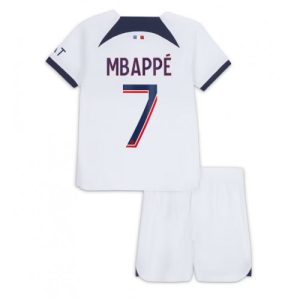 Kylian Mbappe #7 Paris Saint-Germain Udebanesæt Børn 2023-24 Kort ærmer + korte bukser