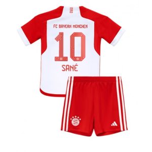 Leroy Sane #10 Bayern Munich Hjemmebanesæt Børn 2023-24 Kort ærmer + korte bukser