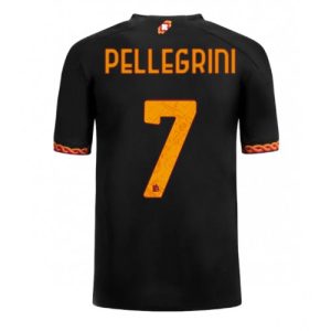 Lorenzo Pellegrini #7 AS Roma Tredje trøje 2023-2024 sort Kort ærmer