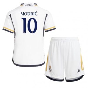Luka Modric #10 Real Madrid Hjemmebanesæt Børn 2023-24 Kort ærmer + korte bukser