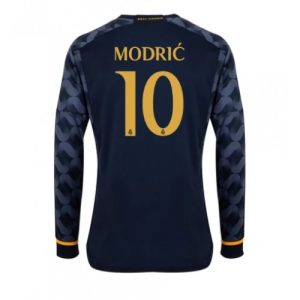 Luka Modric #10 Real Madrid Udebanetrøje 2023-24 sort Lange ærmer til mænd