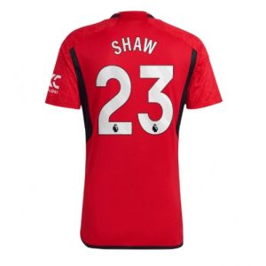 Luke Shaw #23 Manchester United Hjemmebanetrøje 2023-2024 rød Kort ærmer