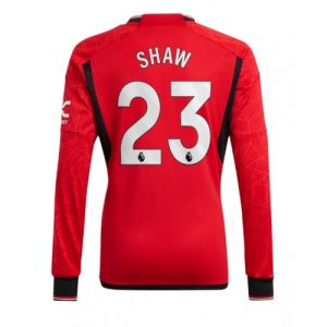 Luke Shaw #23 Manchester United Hjemmebanetrøje 2023-2024 rød Lange ærmer
