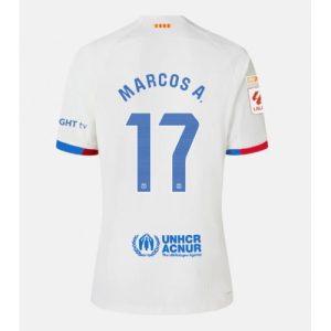 Marcos Alonso #17 Barcelona Udebanetrøje 2023-2024 hvid Kort ærmer