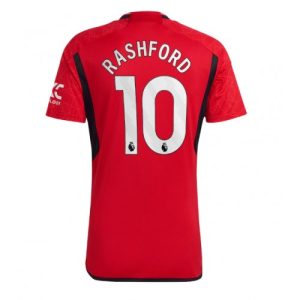 Marcus Rashford #10 Manchester United Hjemmebanetrøje 2023-2024 rød Kort ærmer