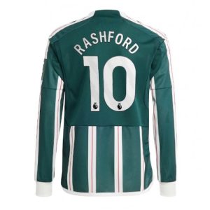 Marcus Rashford #10 Manchester United Udebanetrøje 2023-2024 grøn Lange ærmer