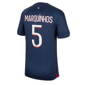 Marquinhos #5 Paris Saint-Germain PSG Hjemmebanetrøje 2023-24 Herrer Kort ærmer
