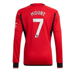 Mason Mount #7 Manchester United Hjemmebanetrøje 2023-2024 rød Lange ærmer