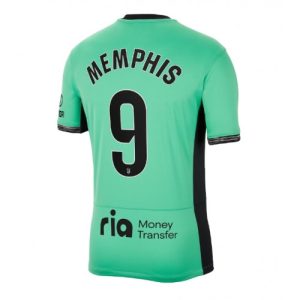 Memphis Depay #9 Atletico Madrid Tredje trøje 2023-2024 grøn Kort ærmer