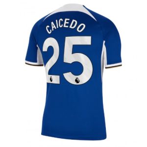 Moises Caicedo #25 Chelsea Hjemmebanetrøje 2023-2024 blå Kort ærmer