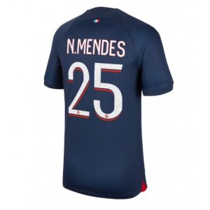 Nuno Mendes #25 Paris Saint-Germain PSG Hjemmebanetrøje 2023-24 Herrer Kort ærmer