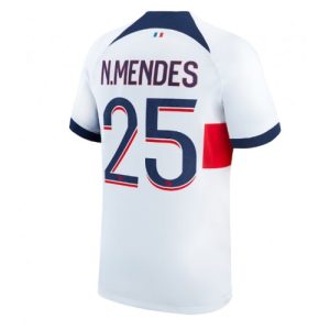 Nuno Mendes #25 Paris Saint-Germain PSG Udebanetrøje 2023-24 Kort ærmer