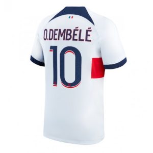 Ousmane Dembele #10 Paris Saint-Germain PSG Udebanetrøje 2023-24 Kort ærmer til mænd