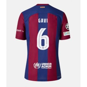 Paez Gavi #6 Barcelona Hjemmebanetrøje 2023-2024 Kort ærmer