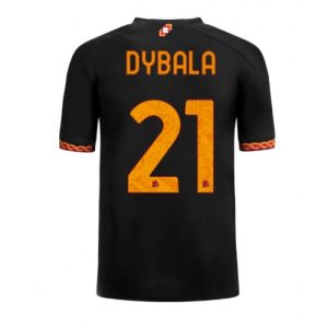 Paulo Dybala #21 AS Roma Tredje trøje 2023-2024 sort Kort ærmer
