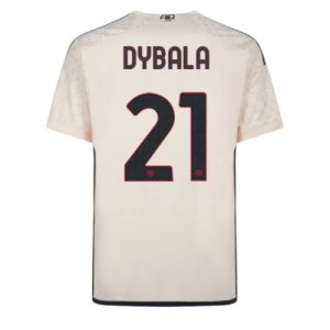 Paulo Dybala #21 AS Roma Udebanetrøje 2023-2024 hvid Kort ærmer