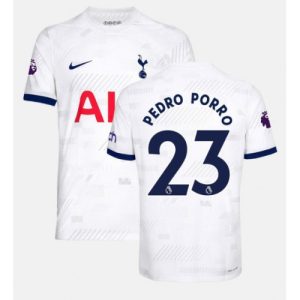 Pedro Porro #23 Tottenham Hotspur Hjemmebanetrøje 2023-2024 hvid Kort ærmer