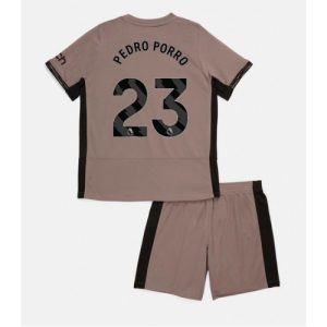 Pedro Porro #23 Tottenham Hotspur Tredje trøje Børn 2023-24 Kort ærmer + korte bukser