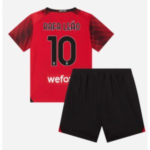 Rafael Leao #10 AC Milan Hjemmebanesæt Børn 2023-24 Kort ærmer + korte bukser