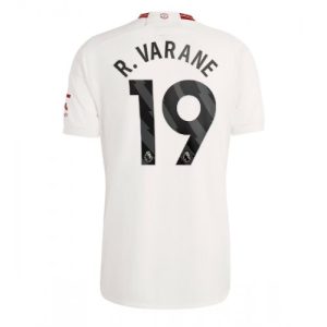 Raphael Varane #19 Manchester United Tredje trøje 2023-2024 hvid Kort ærmer