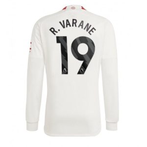 Raphael Varane #19 Manchester United Tredje trøje 2023-2024 hvid Lange ærmer