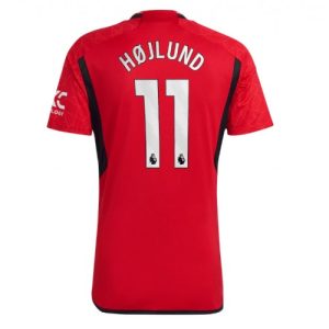 Rasmus Hojlund #11 Manchester United Hjemmebanetrøje 2023-2024 rød Kort ærmer