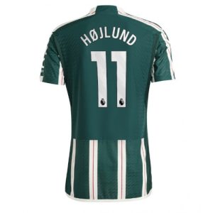 Rasmus Hojlund #11 Manchester United Udebanetrøje 2023-2024 grøn Kort ærmer