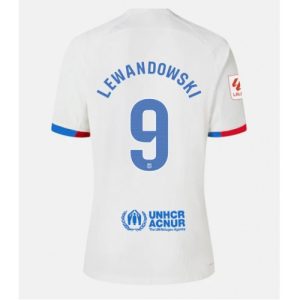 Robert Lewandowski #9 Barcelona Udebanetrøje 2023-2024 hvid Kort ærmer