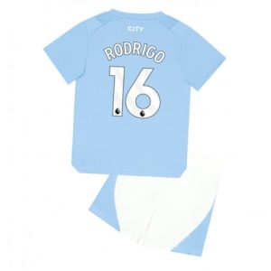 Rodri Hernandez #16 Manchester City Hjemmebanesæt Børn 2023-24 Kort ærmer + korte bukser