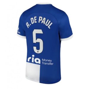 Rodrigo De Paul #5 Atletico Madrid Udebanetrøje 2023-24 blå hvid Kort ærmer