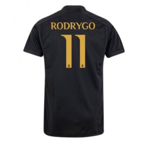 Rodrygo Goes #11 Real Madrid Tredje trøje 2023-2024 sort Kort ærmer