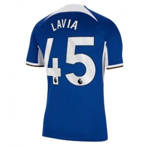 Romeo Lavia #45 Chelsea Hjemmebanetrøje 2023-2024 blå Kort ærmer