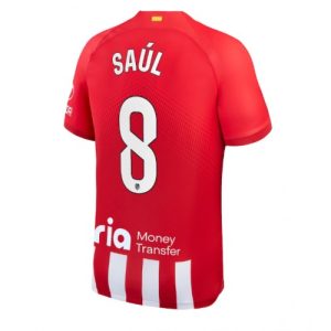 Saul Niguez #8 Atletico Madrid Hjemmebanetrøje 2023-2024 rød Kort ærmer