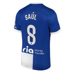 Saul Niguez #8 Atletico Madrid Udebanetrøje 2023-24 blå hvid Kort ærmer