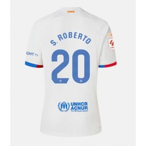 Sergi Roberto #20 Barcelona Udebanetrøje 2023-2024 hvid Kort ærmer