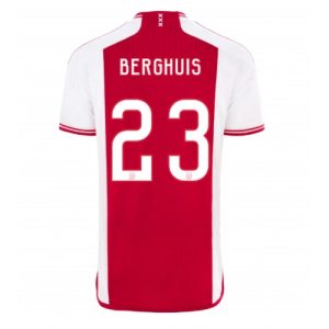 Steven Berghuis #23 Ajax Hjemmebanetrøje 2023-2024 Kort ærmer