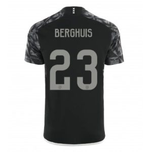 Steven Berghuis #23 Ajax Tredje trøje 2023-2024 sort Kort ærmer