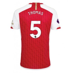 Thomas Partey #5 Arsenal Hjemmebanetrøje 2023-2024 rød hvid Kort ærmer