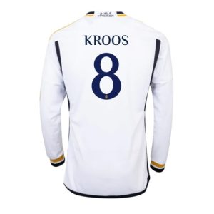 Toni Kroos #8 Real Madrid Hjemmebanetrøje 2023-24 hvid Lange ærmer