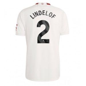Victor Lindelof #2 Manchester United Tredje trøje 2023-2024 hvid Kort ærmer