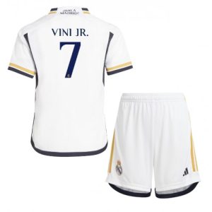 Vinicius Junior #7 Real Madrid Hjemmebanesæt Børn 2023-24 Kort ærmer + korte bukser