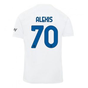 Alexis Sanchez #70 Herre Inter Milan Udebanetrøje 2023-2024 hvid Kort ærmer