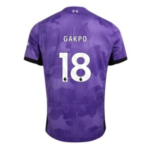 Cody Gakpo #18 Liverpool Tredje trøje 2023-2024 lilla Kort ærmer