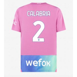 Davide Calabria #2 Herre AC Milan Tredje trøje 2023-2024 lyserød Kort ærmer