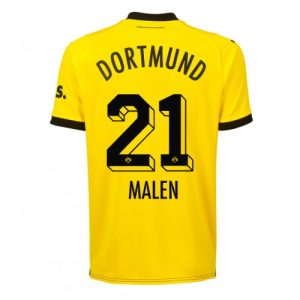 Donyell Malen #21 Borussia Dortmund Hjemmebanetrøje 2023-2024 gul Kort ærmer