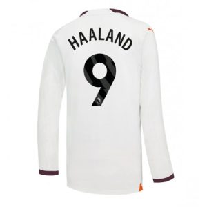 Erling Haaland #9 Herre Manchester City Udebanetrøje 2023-2024 Lange ærmer