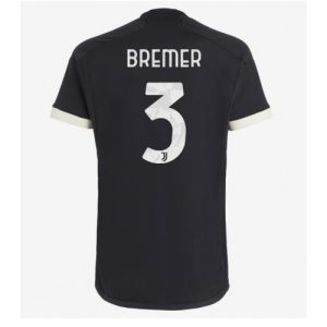 Gleison Bremer #3 Herre Juventus Tredje trøje 2023-2024 sort Kort ærmer